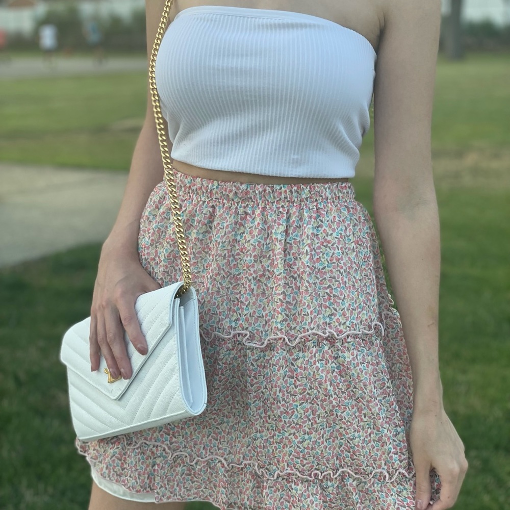 Lazy Sunday pastel floral skirt